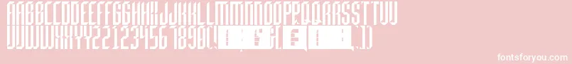 Beheaded Font – White Fonts on Pink Background