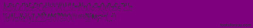 フォントAlies – 紫の背景に黒い文字