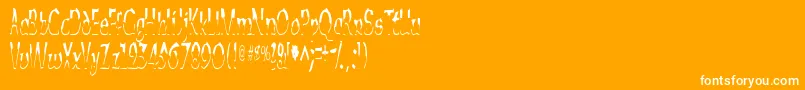 Alies Font – White Fonts on Orange Background