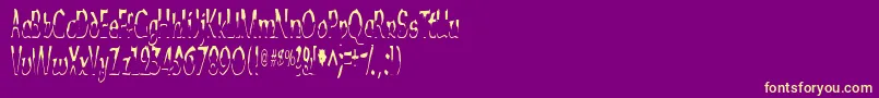 Alies Font – Yellow Fonts on Purple Background