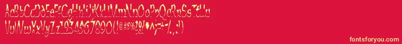 Alies Font – Yellow Fonts on Red Background