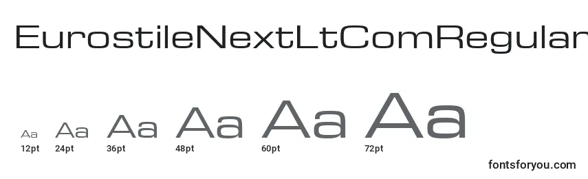 EurostileNextLtComRegularExtended Font Sizes