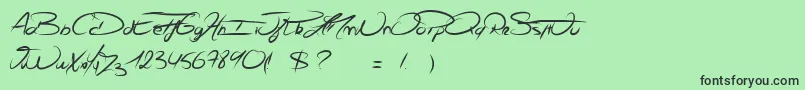 Felix Font – Black Fonts on Green Background