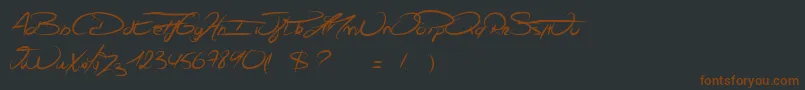 Шрифт Felix – коричневые шрифты на чёрном фоне