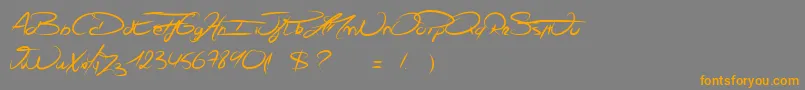 Felix-Schriftart – Orangefarbene Schriften auf grauem Hintergrund