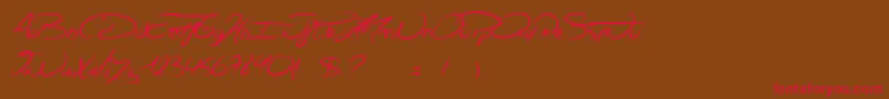 Felix Font – Red Fonts on Brown Background