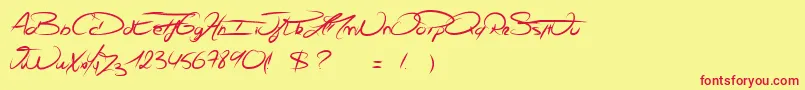 Felix Font – Red Fonts on Yellow Background
