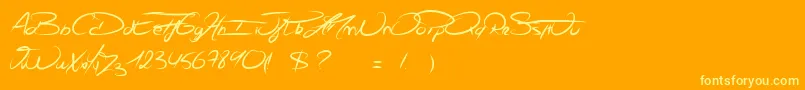 Felix Font – Yellow Fonts on Orange Background