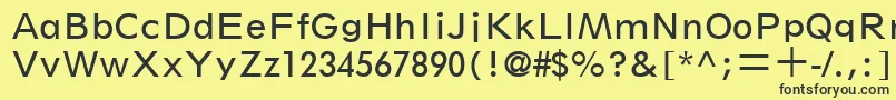 SpartanLtBookClassified Font – Black Fonts on Yellow Background