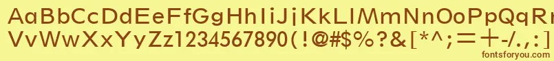 SpartanLtBookClassified Font – Brown Fonts on Yellow Background
