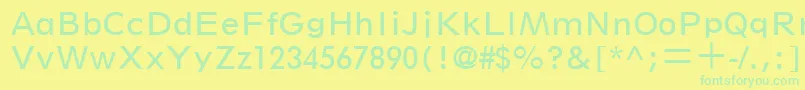 SpartanLtBookClassified Font – Green Fonts on Yellow Background