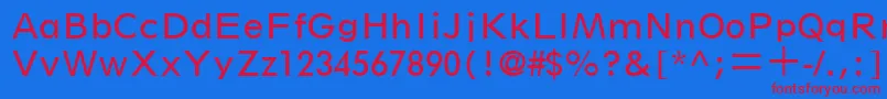 SpartanLtBookClassified Font – Red Fonts on Blue Background