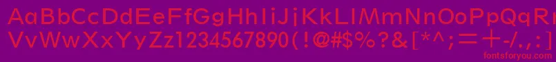 SpartanLtBookClassified Font – Red Fonts on Purple Background