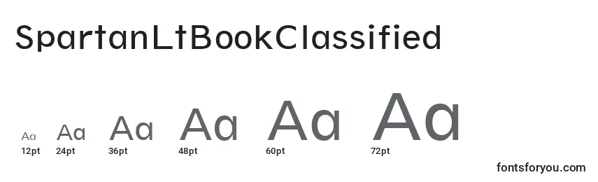 Размеры шрифта SpartanLtBookClassified