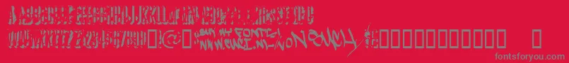 AzCrushed-Schriftart – Graue Schriften auf rotem Hintergrund