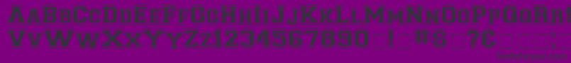 Шрифт LettersweaterOutlineSsiNormal – чёрные шрифты на фиолетовом фоне