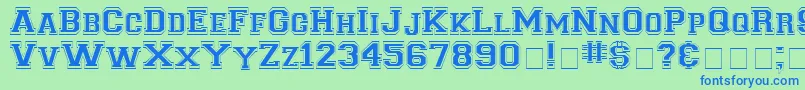 Police LettersweaterOutlineSsiNormal – polices bleues sur fond vert