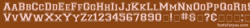 Police LettersweaterOutlineSsiNormal – polices roses sur fond brun