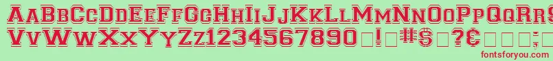 Lisätietoja LettersweaterOutlineSsiNormal-fontista LettersweaterOutlineSsiNormal-fontti – punaiset fontit vihreällä taustalla