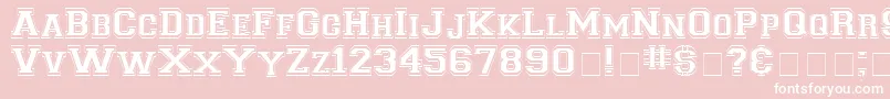 LettersweaterOutlineSsiNormal-fontti – valkoiset fontit vaaleanpunaisella taustalla