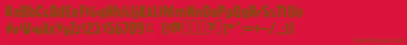 Strab Font – Brown Fonts on Red Background