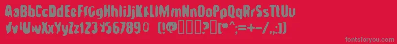 フォントStrab – 赤い背景に灰色の文字