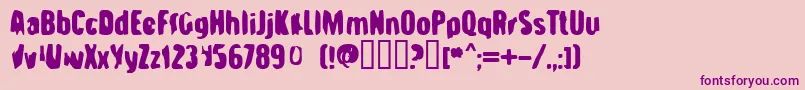 Strab Font – Purple Fonts on Pink Background