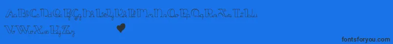 JackAndTheBeanstalk Font – Black Fonts on Blue Background