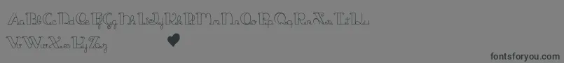 フォントJackAndTheBeanstalk – 黒い文字の灰色の背景