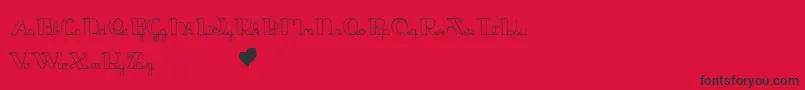JackAndTheBeanstalk Font – Black Fonts on Red Background