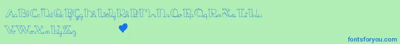 JackAndTheBeanstalk Font – Blue Fonts on Green Background