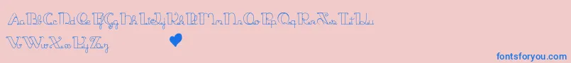 JackAndTheBeanstalk Font – Blue Fonts on Pink Background