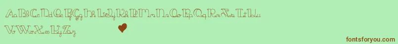 JackAndTheBeanstalk Font – Brown Fonts on Green Background