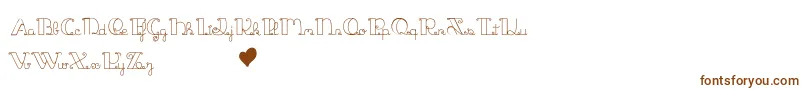 JackAndTheBeanstalk-Schriftart – Braune Schriften auf weißem Hintergrund