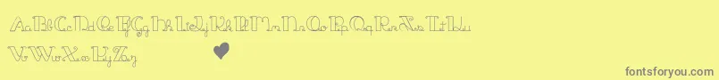 JackAndTheBeanstalk Font – Gray Fonts on Yellow Background