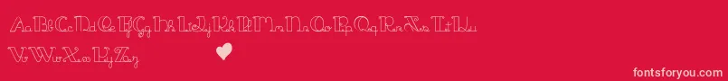 JackAndTheBeanstalk Font – Pink Fonts on Red Background