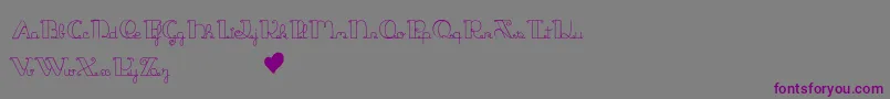 JackAndTheBeanstalk-fontti – violetit fontit harmaalla taustalla