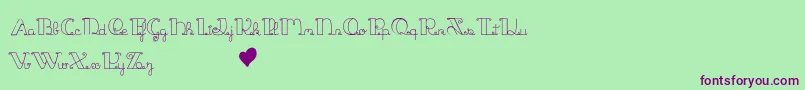 JackAndTheBeanstalk Font – Purple Fonts on Green Background