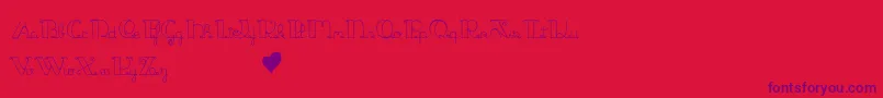 JackAndTheBeanstalk Font – Purple Fonts on Red Background