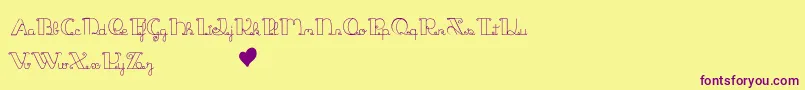 JackAndTheBeanstalk Font – Purple Fonts on Yellow Background