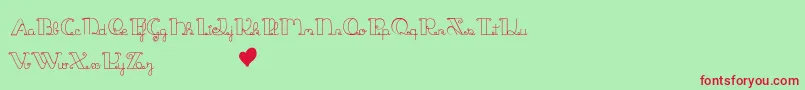 JackAndTheBeanstalk Font – Red Fonts on Green Background