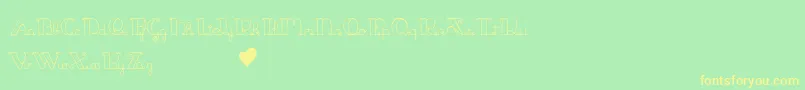 JackAndTheBeanstalk Font – Yellow Fonts on Green Background