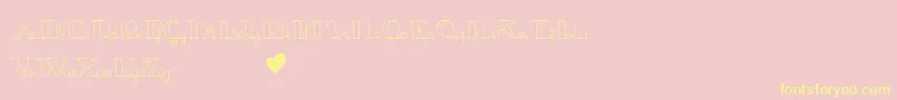 JackAndTheBeanstalk-Schriftart – Gelbe Schriften auf rosa Hintergrund