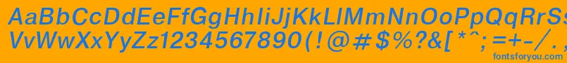 Encycita Font – Blue Fonts on Orange Background