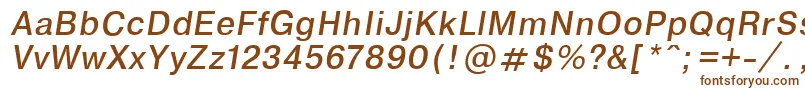 Encycita-fontti – ruskeat fontit valkoisella taustalla