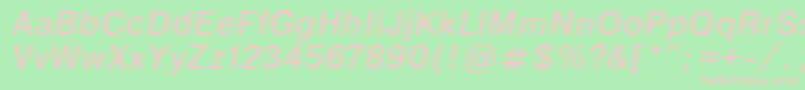 Encycita Font – Pink Fonts on Green Background