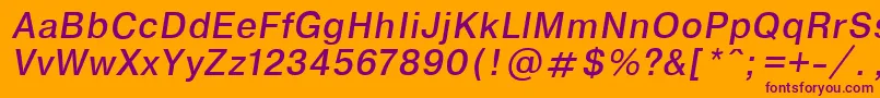 Шрифт Encycita – фиолетовые шрифты на оранжевом фоне