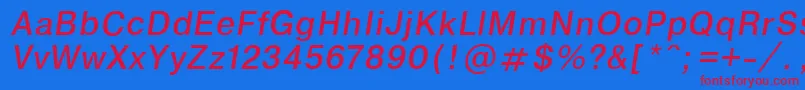 Encycita Font – Red Fonts on Blue Background