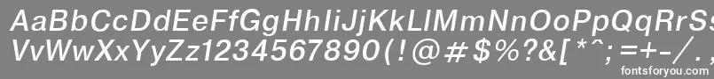 フォントEncycita – 灰色の背景に白い文字