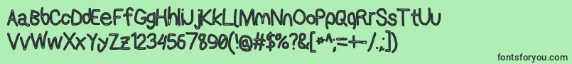 Applestormcbo Font – Black Fonts on Green Background